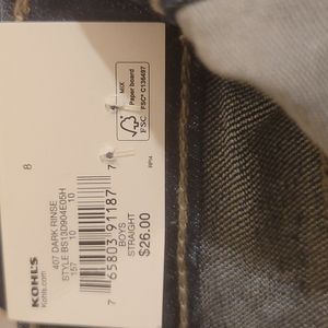 Boys 8 Husky Jeans Straight 407 Dark Rinse